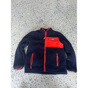 Eddie Bauer Kids Fleece Jacket‎ Full Zip Up Red Navy Blue Size L (14)